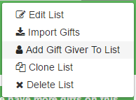 Add Gift Giver